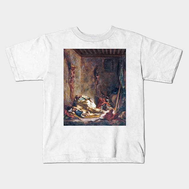 Eugène Delacroix The Guardhouse in Meknes Kids T-Shirt by pdpress